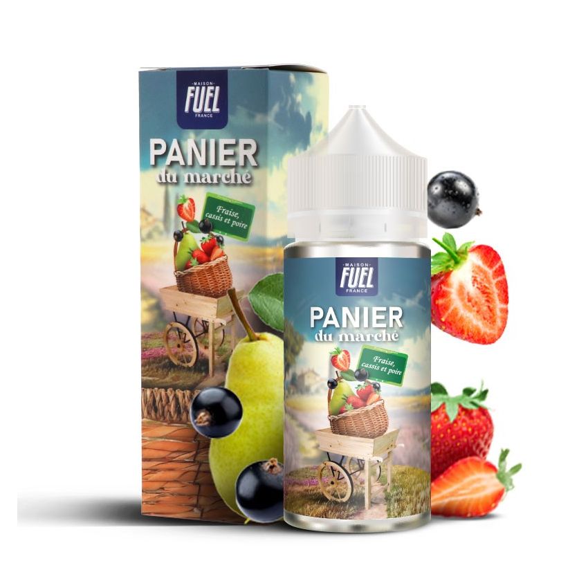 Fraise Cassis et Poire 100ml - Panier du marché - 0mg