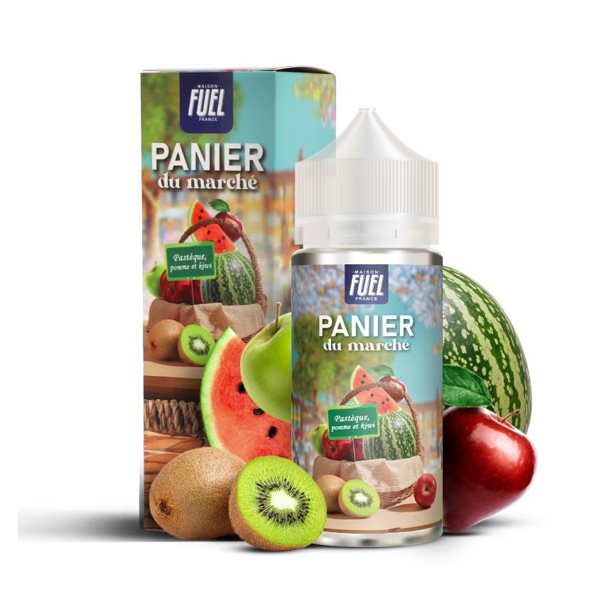 Pastèque Pomme et Kiwi 100ml - Panier du marché - 0mg