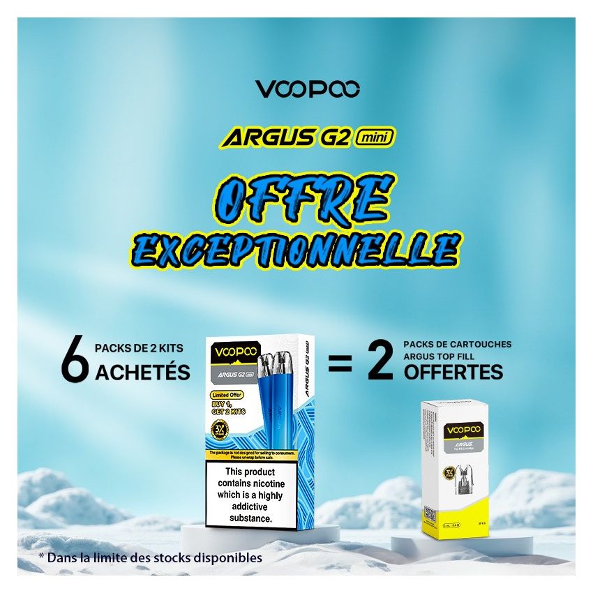 OFFERT Cartouches Argus Top Fill 3ml par 3 - Voopoo