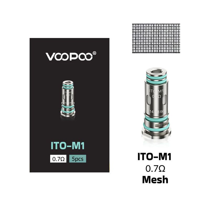 Résistances ITO M1 par 5 - Voopoo - 0.7Ω