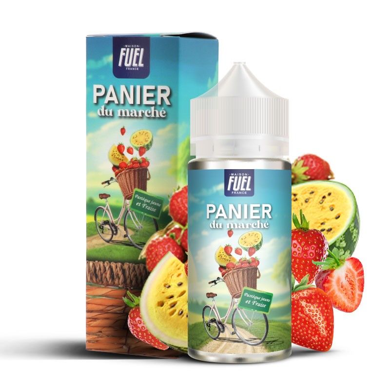 Fraise et Pastèque jaune 100ml - Panier du marché - 0mg